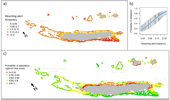Coral cover surveys corroborate predictions on reef adaptive potential to thermal stress
